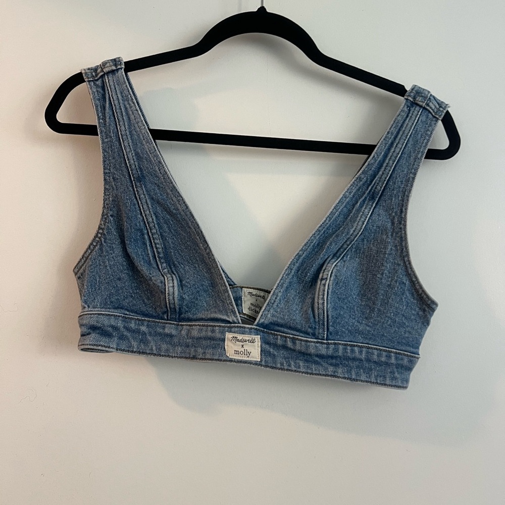 Denim Blue Bralette Top